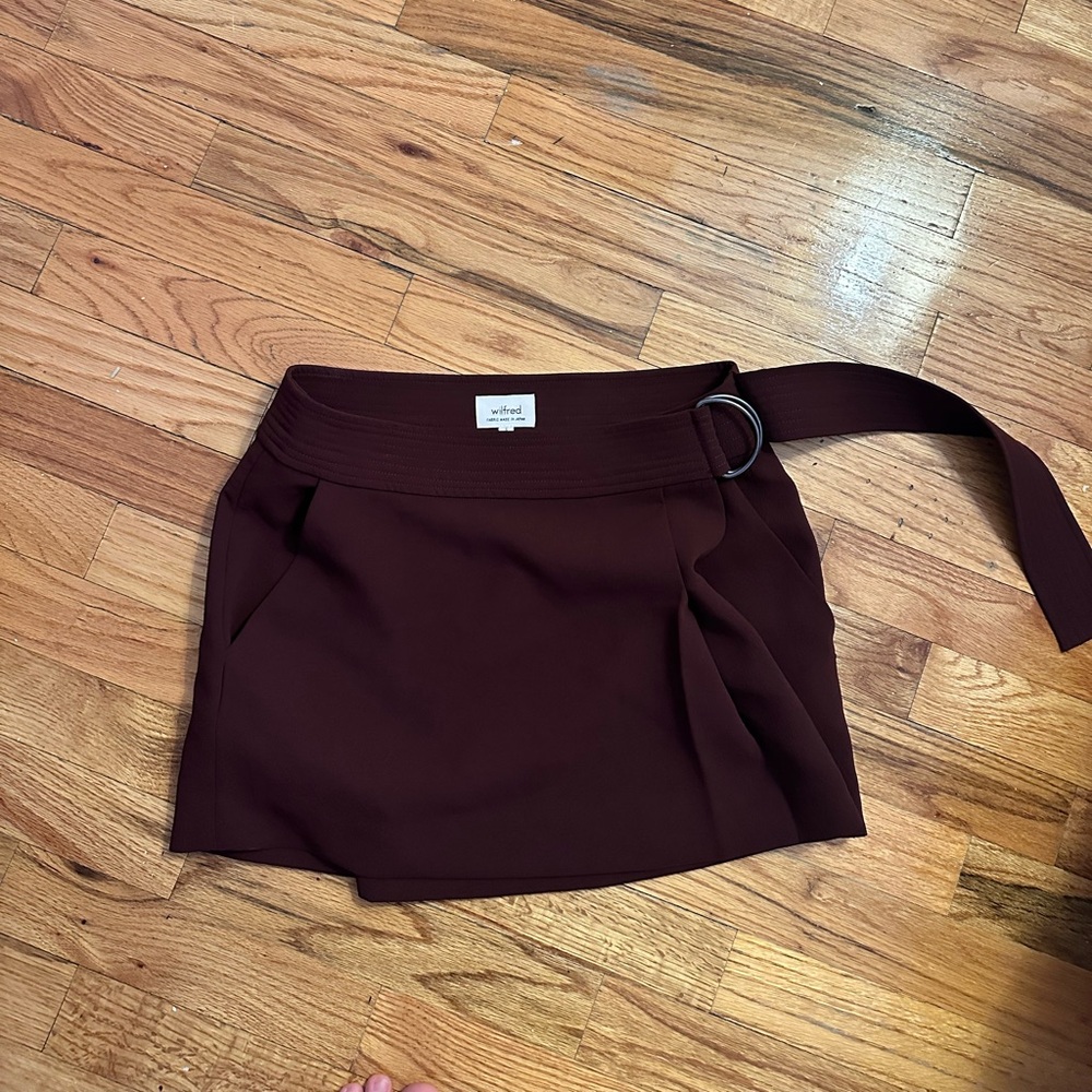 Wilfred Deep Burgundy Mini Skirt